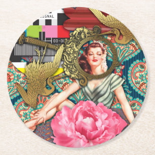 Porta-copo De Papel Redondo Sem Sinal - Senhora Chateada