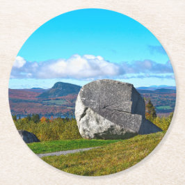 Porta-copo De Papel Redondo Sentinel Rock, Lake Willoughby, Vermont