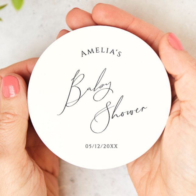 Porta-copo De Papel Redondo Sexo Whimsical Chá de fraldas neutro (Criador carregado)