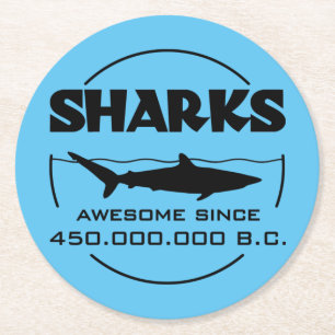 Porta-copo De Papel Redondo Sharks Incrível Desde 450.000.000 A.C.