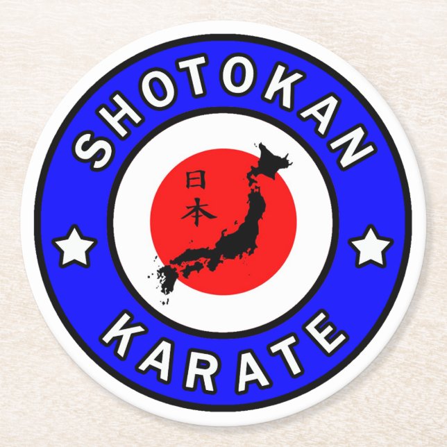 Porta-copo De Papel Redondo Shotokan Karate (Frente)