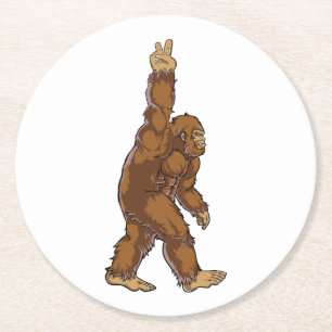 Porta-copo De Papel Redondo Sinal de Paz Bigfoot