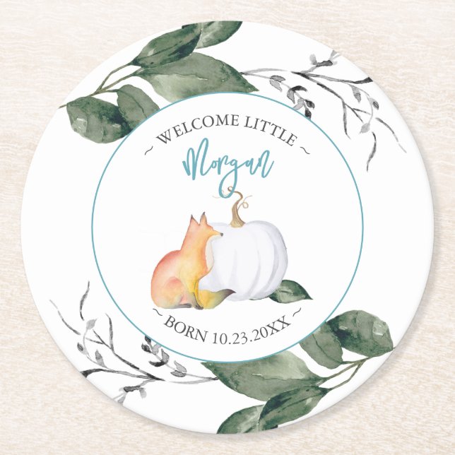 Porta-copo De Papel Redondo Sip de queda e veja as decorações de Mesas no outo (Frente)