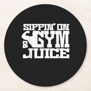 Porta-copo De Papel Redondo Sippin No Sumo De Gym - Camisas De Trabalho De Men