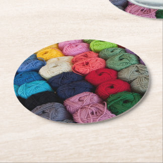 Porta-copo De Papel Redondo Skeins do fio