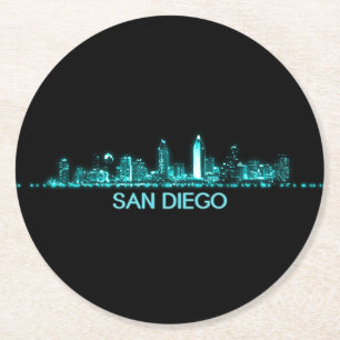 Porta-copo De Papel Redondo Skyline San Diego
