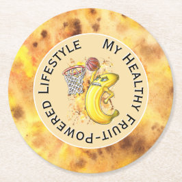 Porta-copo De Papel Redondo Slam Dunk Banana Potência Fruitária 🍌 Basquete 🏀