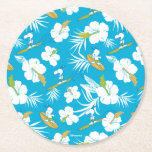 Porta-copo De Papel Redondo Snoopy Brooklyn Beach Pattern<br><div class="desc">Dê uma olhada neste design super fofo com o Snoopy navegando nas ondas tropicais.</div>