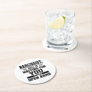 Porta-copo De Papel Redondo Sobrevivência Narcisista