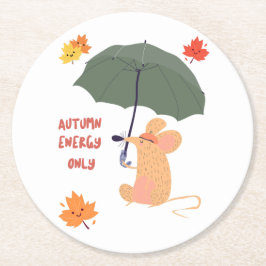 Porta-copo De Papel Redondo Somente energia do outono