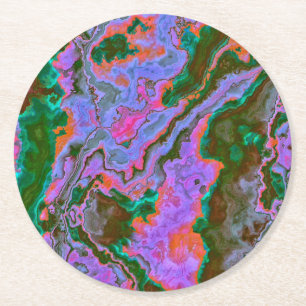 Porta-copo De Papel Redondo Sour Marble