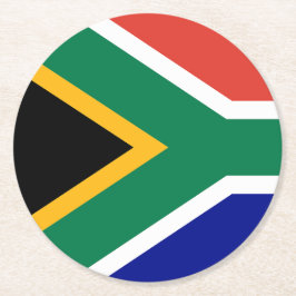 Porta-copo De Papel Redondo South African Flag