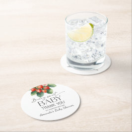 Porta-copo De Papel Redondo Strawberry Fresh Market Berry Sweet Baby Shower