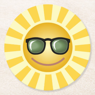 Porta-copo De Papel Redondo Sun feito sob encomenda