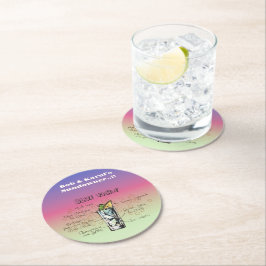 Porta-copo De Papel Redondo Sundowner Blue Tahoe Cocktail