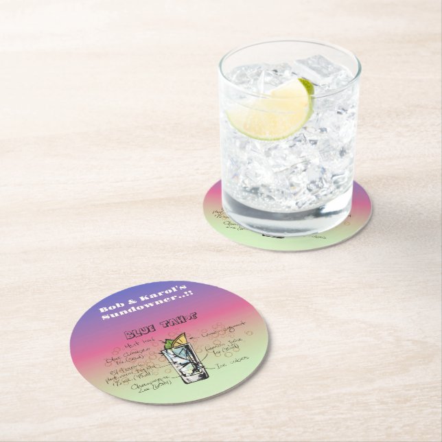 Porta-copo De Papel Redondo Sundowner Blue Tahoe Cocktail (Insitu)