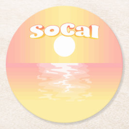 Porta-copo De Papel Redondo Sunset SoCal