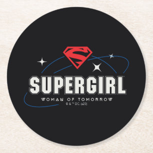 Porta-copo De Papel Redondo Supergirl Mulher do Futuro