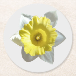 Porta-copo De Papel Redondo Suporte de papel de Narciso Branco