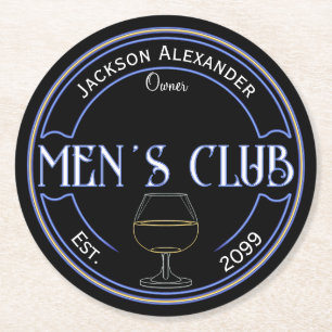 Porta-copo De Papel Redondo Suportes de Papel Bar Men's Club Man Cave