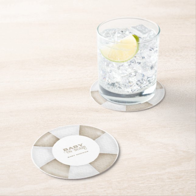 Porta-copo De Papel Redondo Surf Board Baby Shower Custom (Insitu)