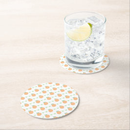 Porta-copo De Papel Redondo Sweet Peach Elegant Baby Shower