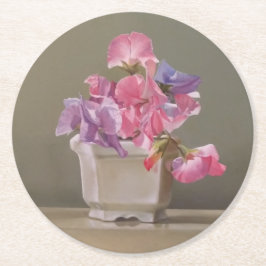 Porta-copo De Papel Redondo Sweet Peas Coaster