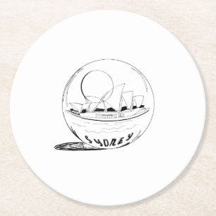 Porta-copo De Papel Redondo Sydney num globo de vidro