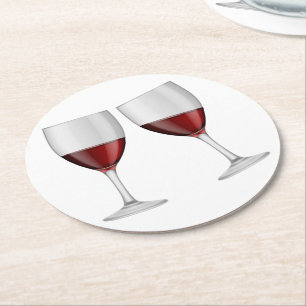 Porta-copo De Papel Redondo Taças de Champanhe de Vinho Tinto Borgonha Casamen