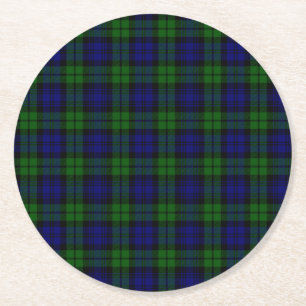 Porta-copo De Papel Redondo Tartan de Blackwatch