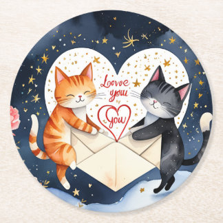 Porta-copo De Papel Redondo Te quiero