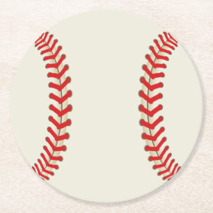 Porta-copo De Papel Redondo Tema de Esportes de Beisebol