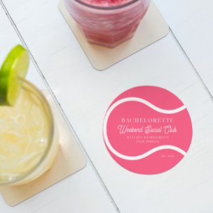 Porta-copo De Papel Redondo Tênis Country Club   Bachelorette