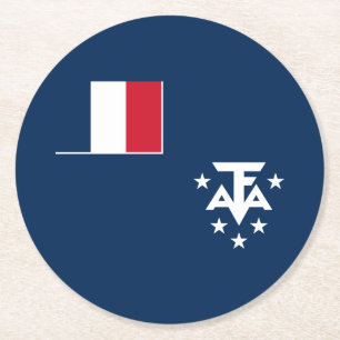 Porta-copo De Papel Redondo Terras Austrais e Antárticas Francesas