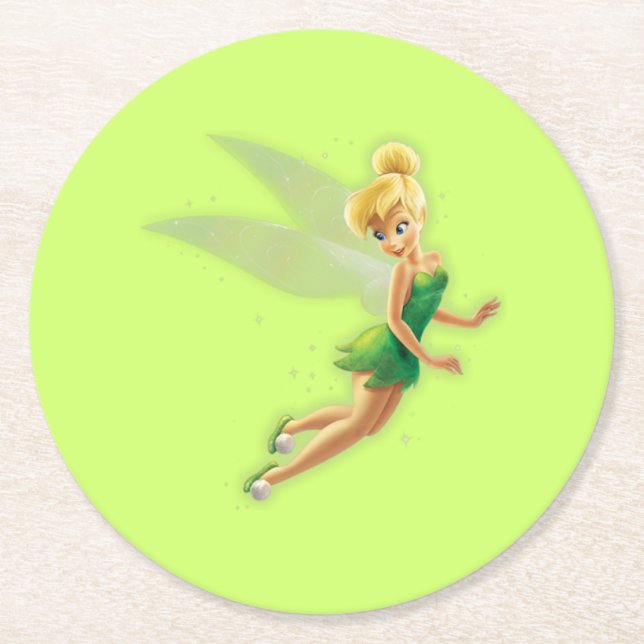 Porta-copo De Papel Redondo Tinker Bell Paper Coaster (Frente)