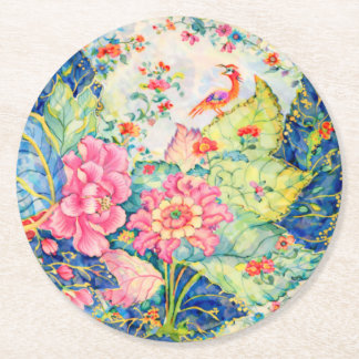 Porta-copo De Papel Redondo Tobacco Leaf China Pattern Inspired