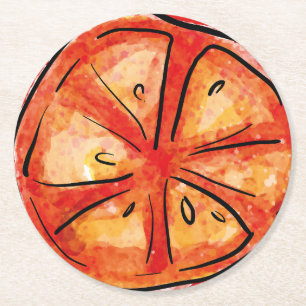 Porta-copo De Papel Redondo Tomate do Churrasco de Noivado da Pizza Italiana T