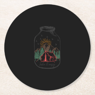 Porta-copo De Papel Redondo Tome calma