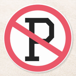 Porta-copo De Papel Redondo Transporte Sem Sinal de Estacionamento