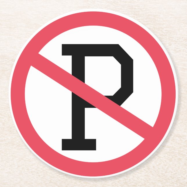 Porta-copo De Papel Redondo Transporte Sem Sinal de Estacionamento (Frente)