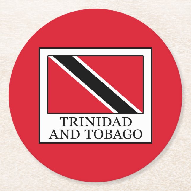 Porta-copo De Papel Redondo Trinidade e Tobago (Frente)