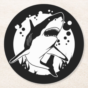 Porta-copo De Papel Redondo Tubarão