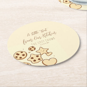 Porta-copo De Papel Redondo Um Pequeno Tratado da Nossa Cozinha (Creme)