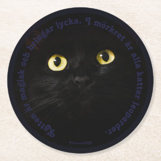 Porta-copo De Papel Redondo Underlägg — Katt