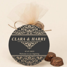 Porta-copo De Papel Redondo Unique fancy minimalist boho modern wedding 