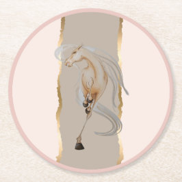 Porta-copo De Papel Redondo Untersetzer mit edlem Pferdemotiv