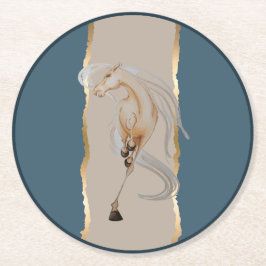 Porta-copo De Papel Redondo Untersetzer mit edlem Pferdemotiv