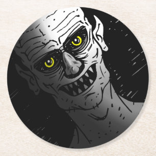 Porta-copo De Papel Redondo Vampiro Devilish Halloween