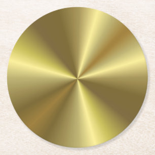 Porta-copo De Papel Redondo Vazio Modelo Faux Dourado Metálico de aparência el