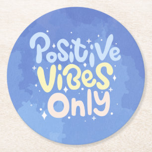 Porta-copo De Papel Redondo Vibrações Positivas Apenas